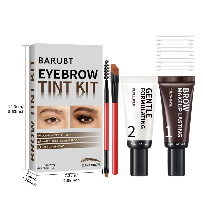 Color Base Eyebrow Dye and Color Agent Combination Set Waterproof and Long-Lasting Without Fading