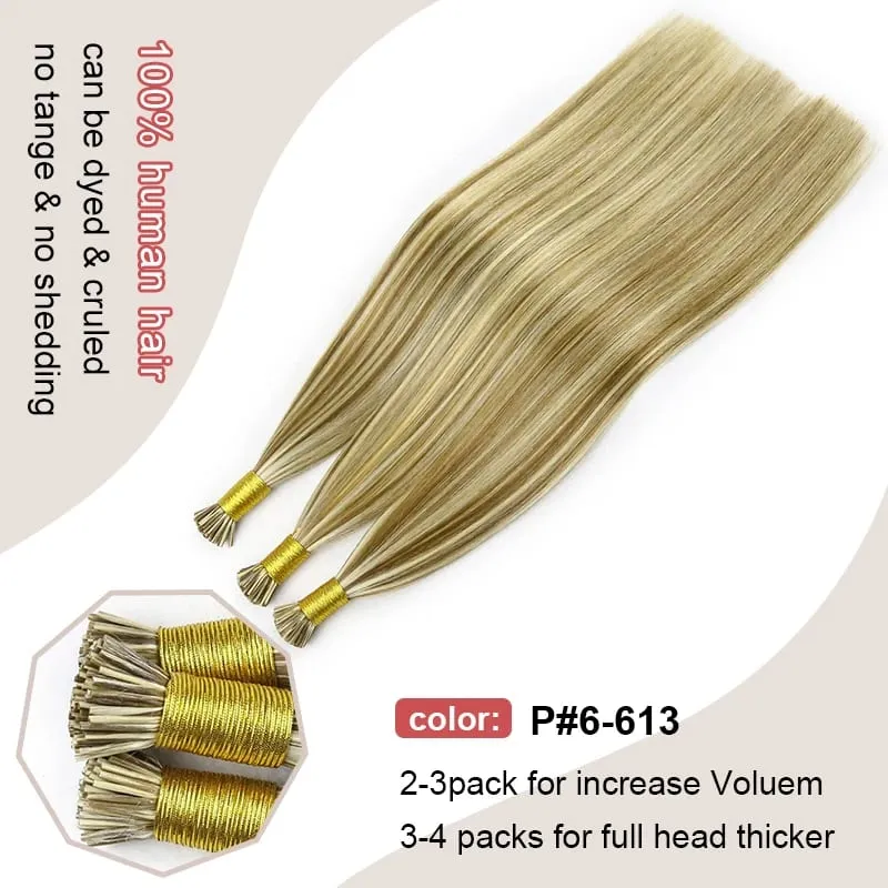 I Tip Hair Extension Straight Human Hair Extensions 40g/50g/ Set Capsule Keratin Natural Fusion Human Hair Extension 12-26inch
