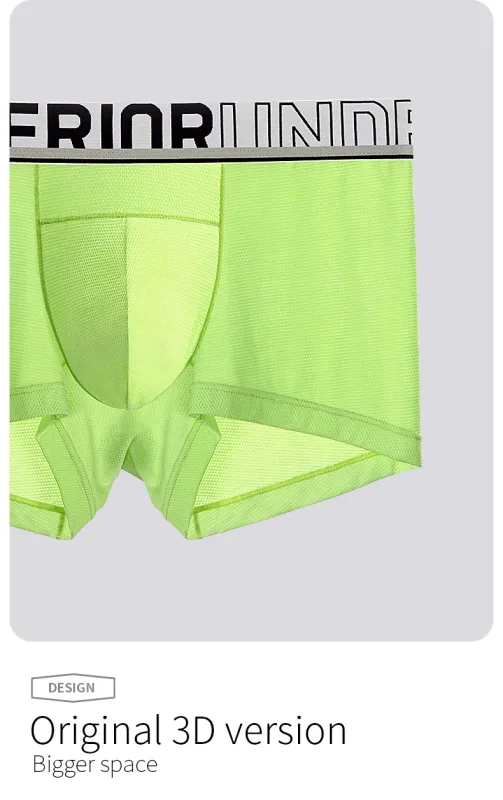 52025 Men's Air-Mesh Boxers – U-Pouch Support, Advanced Airflow Ventilation, Quick-Dry Cooling Comfort and Dynamic Stretch