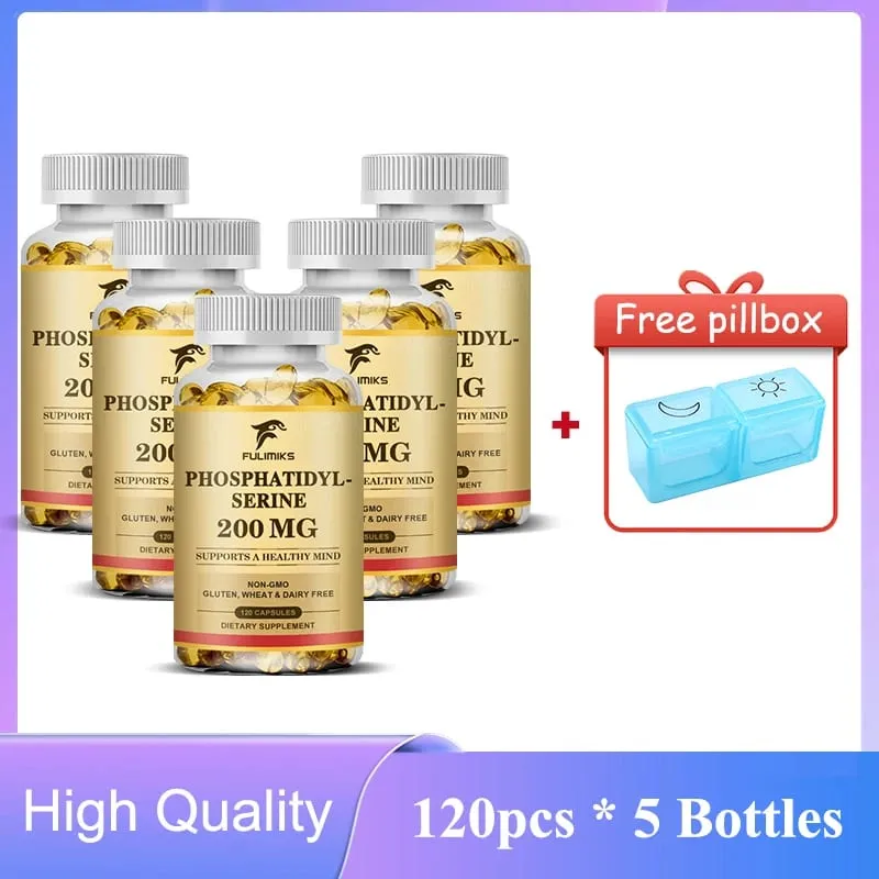 PhosphatidylSerine Kapsülleri Premium Beyin Sağlığı Takviyesi Belleği Destekler Sağlıklı Zihin ve Bilişsel Fonksiyon Stresi Azaltır