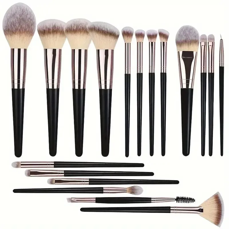 Luxe Makeup Brushes Set Soft Fluffy Cosmetics Foundation Blush Powder Eyeshadow Kabuki Blending Makeup Brush Beauty Tool — image 19