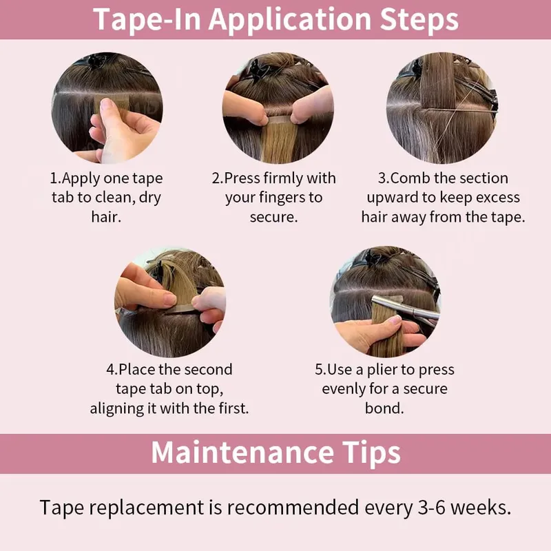 Balayage Tape In Hair Extensions Human Hair 100% Remy Hair Straight Seamless Invisible 20Pcs/40Pcs Tape Ins Human Hair Chick End