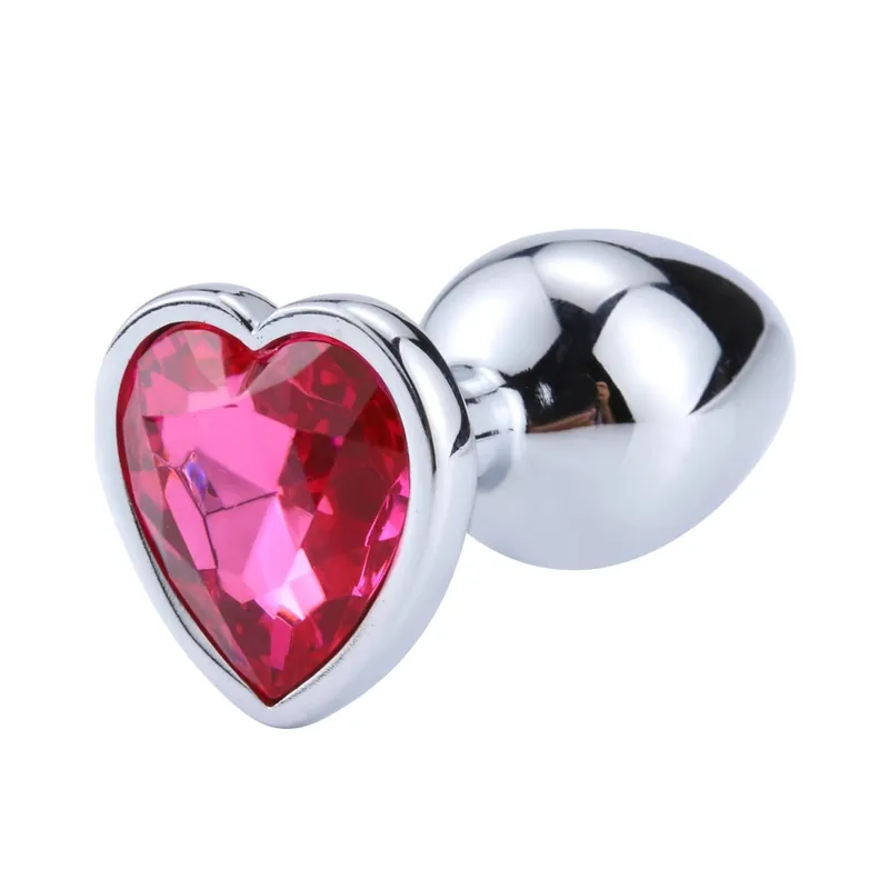 Metal Anal Plug for Beginner Crystal Heart Shape Butt Plug Masturbation Stimulator For Women Dildo Sex Toy Men Prostate Massager — image 8
