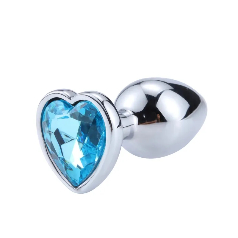 Metal Anal Plug for Beginner Crystal Heart Shape Butt Plug Masturbation Stimulator For Women Dildo Sex Toy Men Prostate Massager — image 13