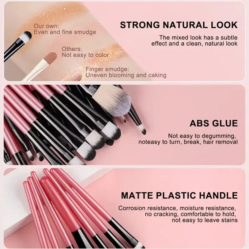 12/32pcs Makeup Brush and Sponge Set Professional Makeup Brush Set Beauty Blender Triangle Powder Puff Clean Powder Puff — image 2