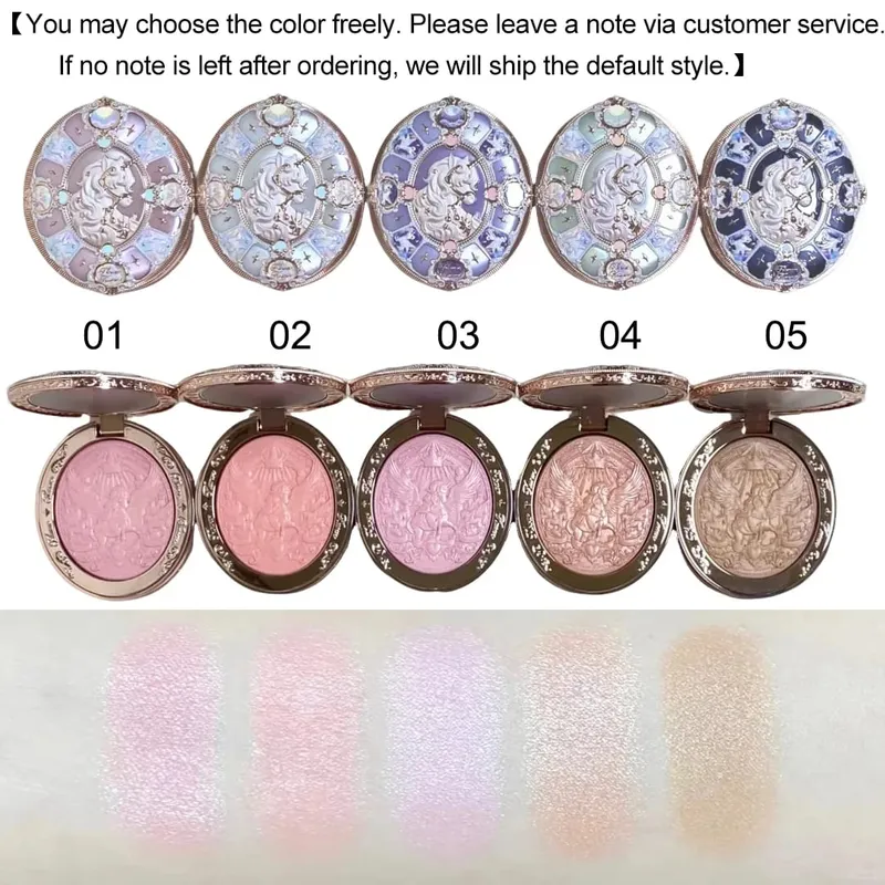 Flower Knows Knight Unicorn Makeup Gift Set Lipstick Blush Setting Powder Starlight Beauty Box Fairy Princess Luxury Cosmetics