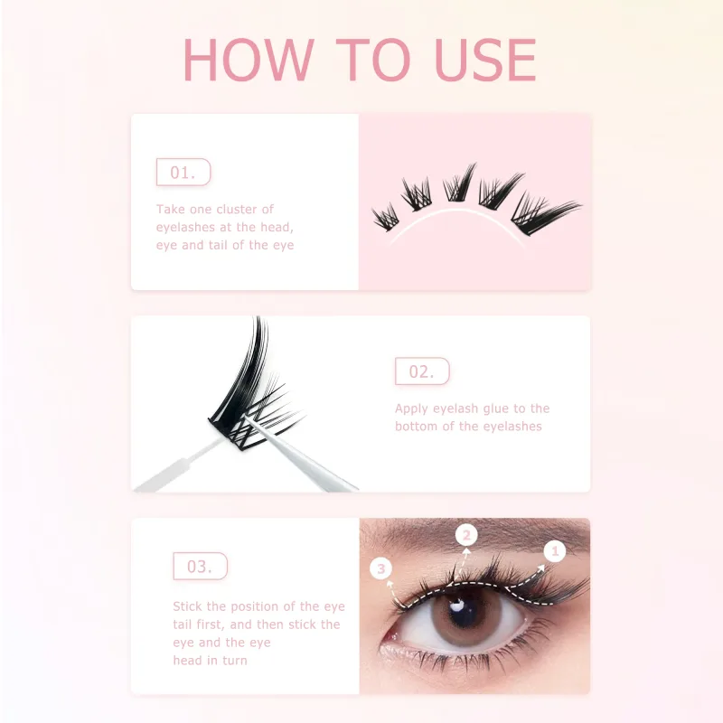 Puppy lashes Fox Series Rabbit Eye Lashes Segmented False Eyelashes Natural Simulation Thick Single Cluster Comic Fairy Lashes — image 6