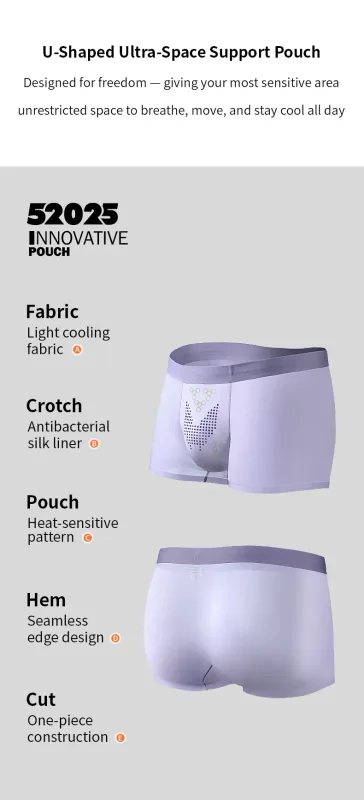 52025 Men's Ultra-Thin Boxers (3-Pack) – Feather-Light Ice-Silk Fabric, Color-Changing Pouch and Weightless Second-Skin Comfort — image 5