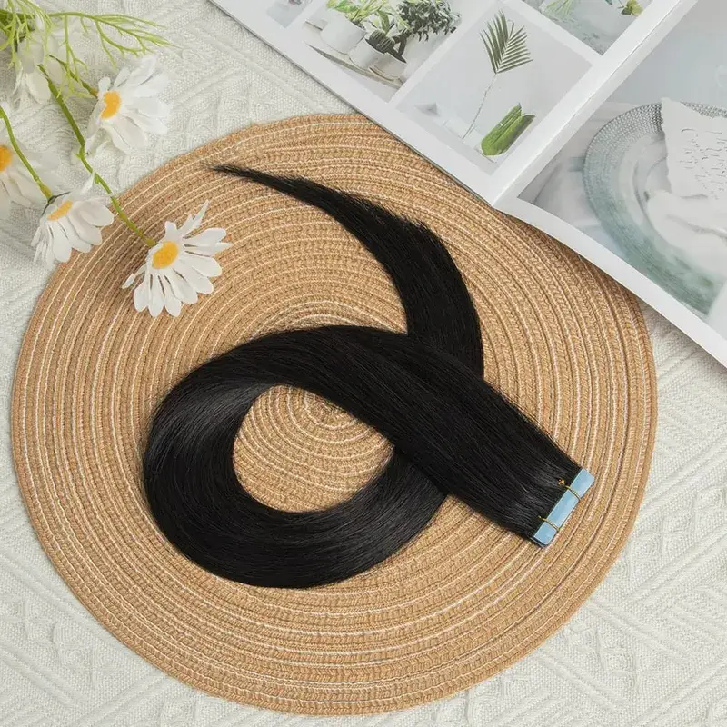 Natural PU Skin Weft Invisible Tape In Human Hair Extensions Double Side Black Blonde Brown Tape Ins Hair Extensions 10pcs/Pack