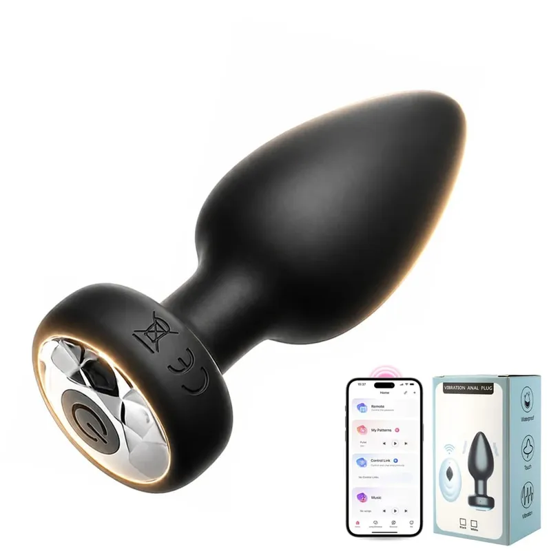 Wireless Bluetooth Anal Plug Vibrator Female Vagin Stimulator APP Remote Control Butt Plug Massager Adult Sex Toys for Man Women