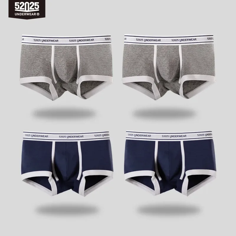 52025 Men's Cotton Modal Boxers (4-Pack) – Silky-Soft Fabric, Anatomical Contoured Pouch and Comfortable Everyday Fit