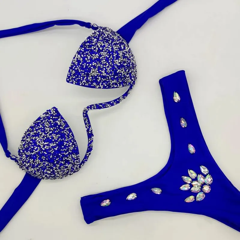 4 Colors Hollow Bikini Set Women Diamante Carnival Bra rhinestone Sexy Night Club Panties Festival Bikini Set Burning Man Outfit
