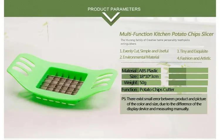 Stainless Steel Vegetable Potato Slicer Cutter Chopper Chips Making Tool Potato Cutting Fries Tool Kitchen Accessories E#CH