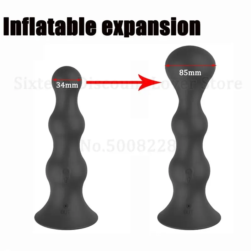 Wireless Remote Control Prostate Massager Vagina Ball Anus Beads Inflatable Expansion Plug Anal Vibrator Sex Toys For Men Women — image 3