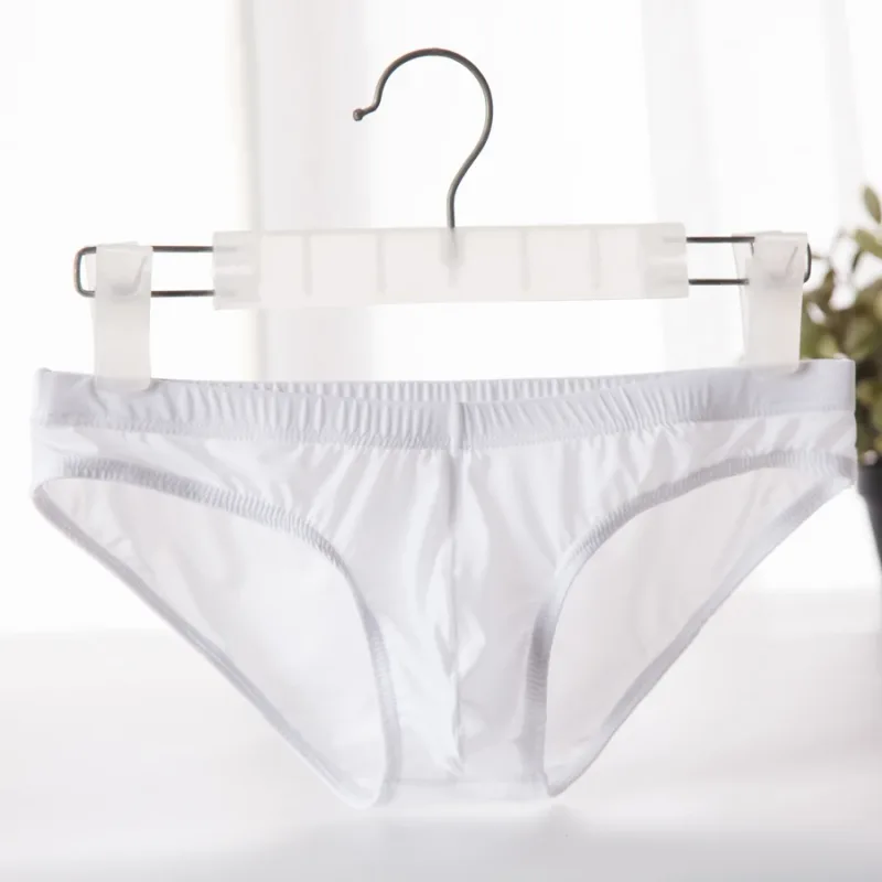Men's Briefs Ice Silk Panties Ultra-thin Silky Breathable Underpants Man low waist briefs comfortable cool underwear male YJ003 2255800484886937 — image 11