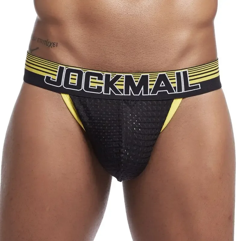 Ropa interior Sexy para Hombre, Tanga para Hombre, ropa interior Gay de malla, Bikini, Calzoncillos para Hombre, pantalones cortos deslizantes, bragas masculinas, suspensorio transpirable