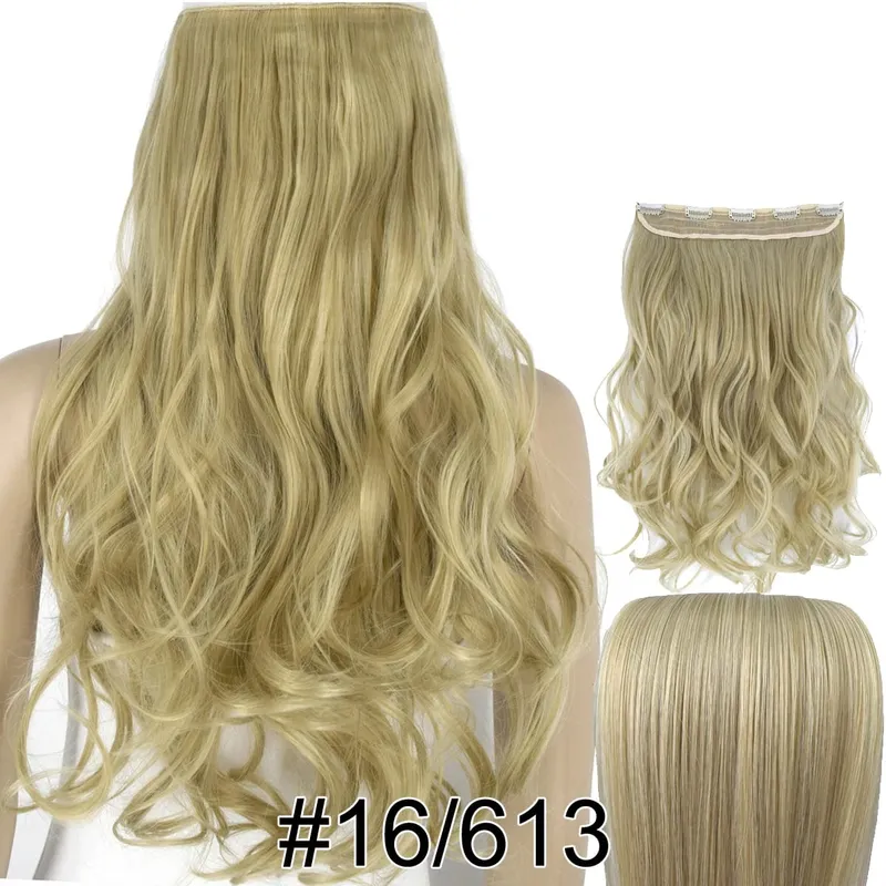 Synthetic Hair Fiber Heat Resistant 120gr Wavy 5 clips clip in Hair Extensions 5002