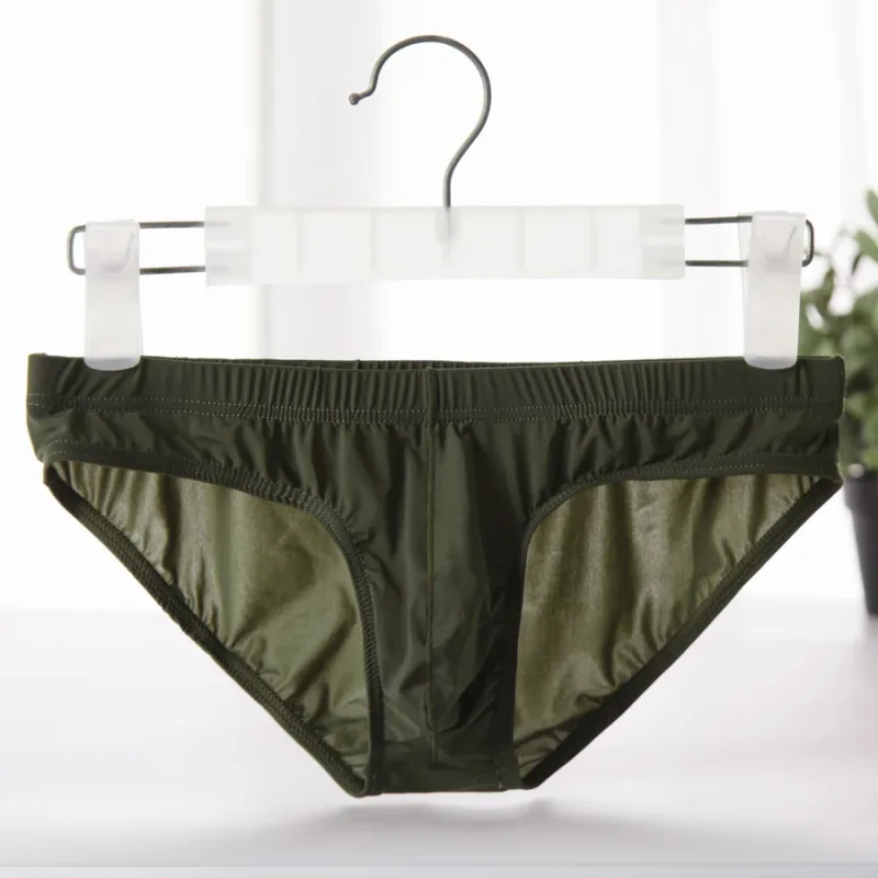 Men's Briefs Ice Silk Panties Ultra-thin Silky Breathable Underpants Man low waist briefs comfortable cool underwear male YJ003 2255800484886937 — image 23