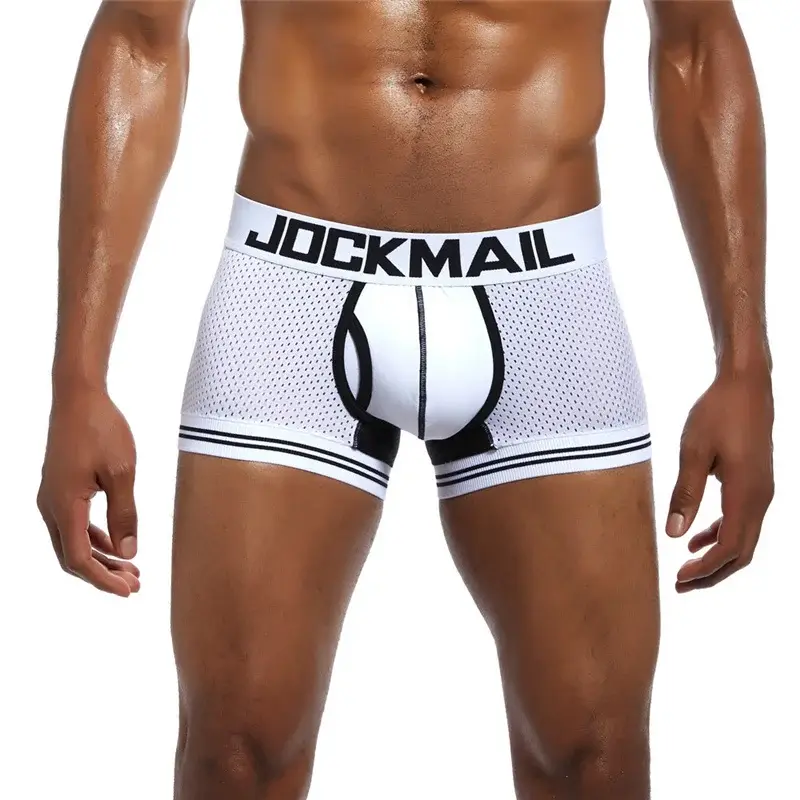 Malha de algodão roupa interior masculina moda cintura baixa briefs shorts esportes casuais boxer troncos
