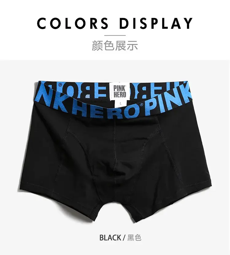 4 stuks PINKHERO mode-onderbroeken voor heren, stijlvol comfortabel en zacht slip Homme, katoenen ondergoed boxershorts, Calzoncillos Hombre