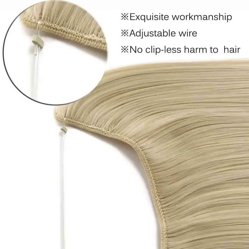 S-noilite 32 kleuren Synthetische Onzichtbare Draad Haarverlenging Clip In Vals Haar Haarstukjes Lange Hair Extensions Voor Vrouwen