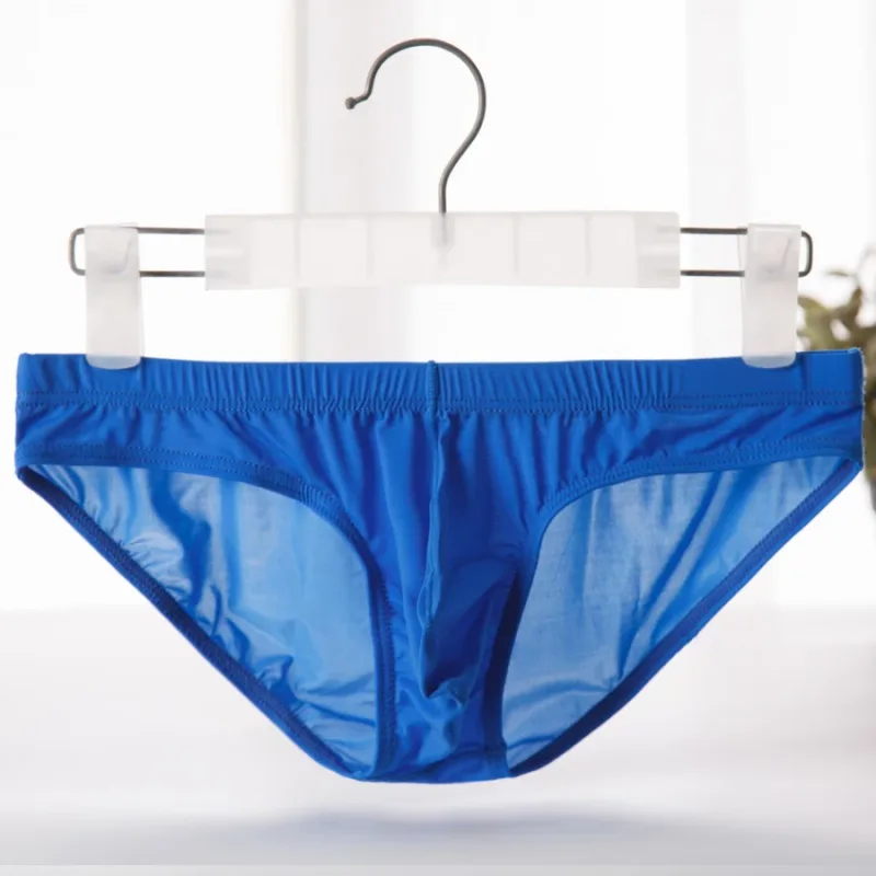 Men's Briefs Ice Silk Panties Ultra-thin Silky Breathable Underpants Man low waist briefs comfortable cool underwear male YJ003 2255800484886937 — image 22