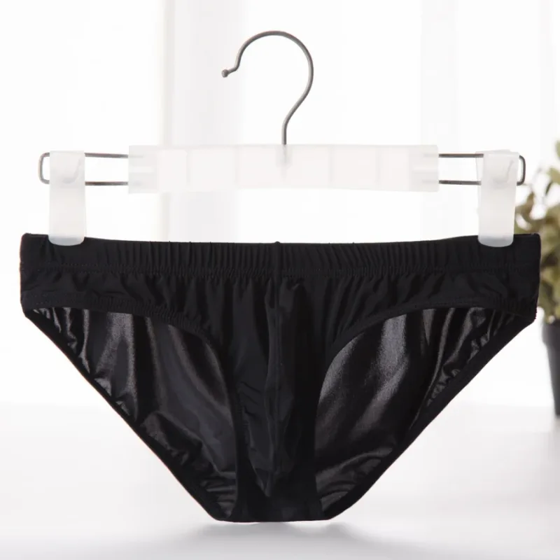 Men's Briefs Ice Silk Panties Ultra-thin Silky Breathable Underpants Man low waist briefs comfortable cool underwear male YJ003 2255800484886937 — image 7