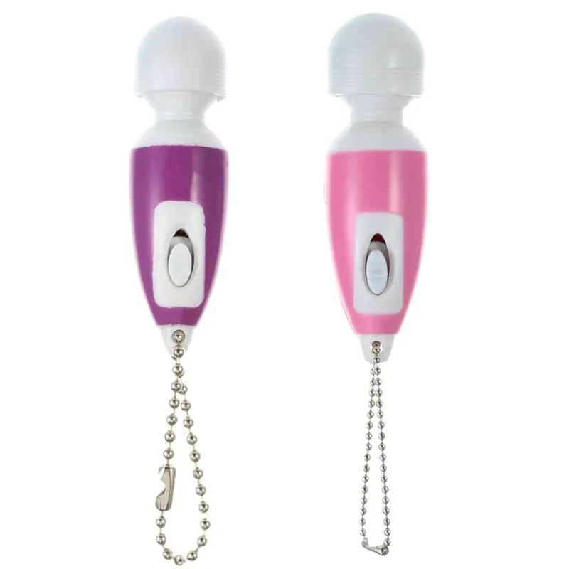 3pcs Mini Magic Wand Face Massage clitoris GSpot tiny AV Vibrator Secret Solo masturbation Keychain pocket Sex Toys For women