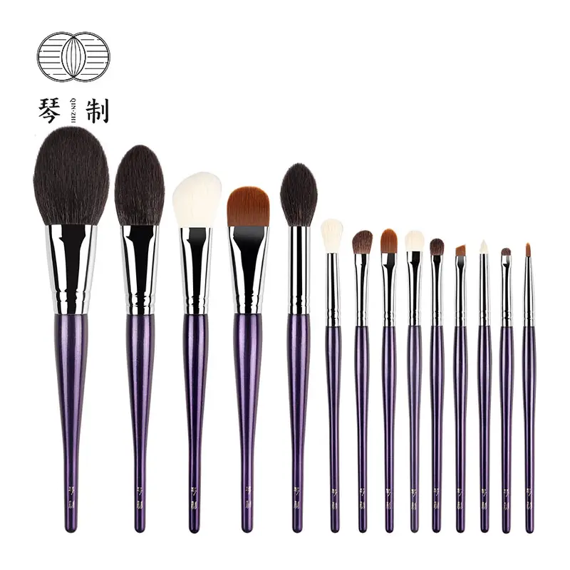 Professional Handmade Make Up Brush Kit Powder Contour Eye Shadow Brush Soft Saikoho Goat Hair Makeup Brushes Set