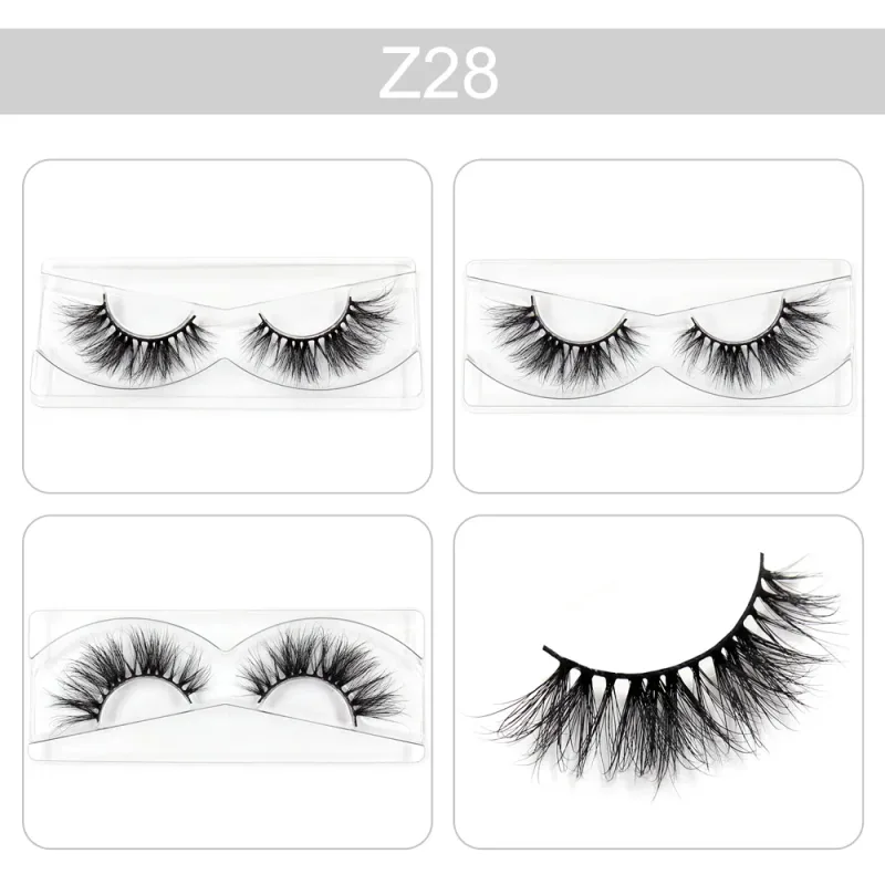 Makeup Lashes 3D Mink Eyelashes Wispy Volume False Lashes Dramatic Lash Natural Fuffy Lashes Full Finish Glamorous Eye