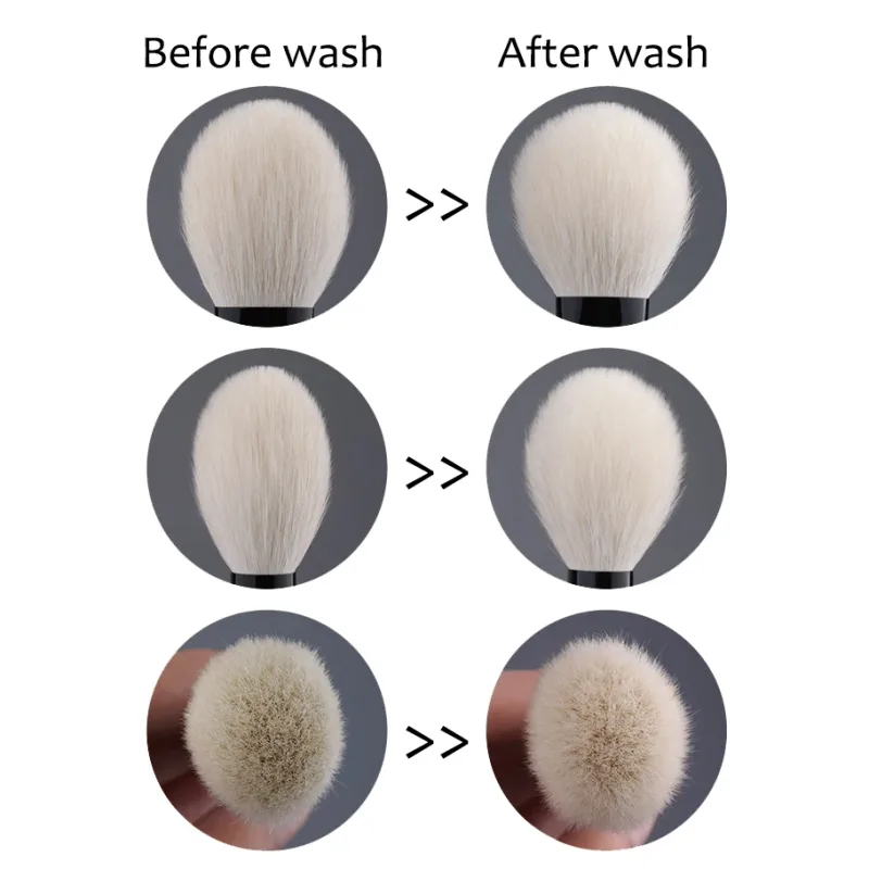 Z199s Professional Handmade Makeup Brushes Soft Saikoho Goat Hair Flat Round Blush Blusher Brush Ebony Handle Make Up Brush