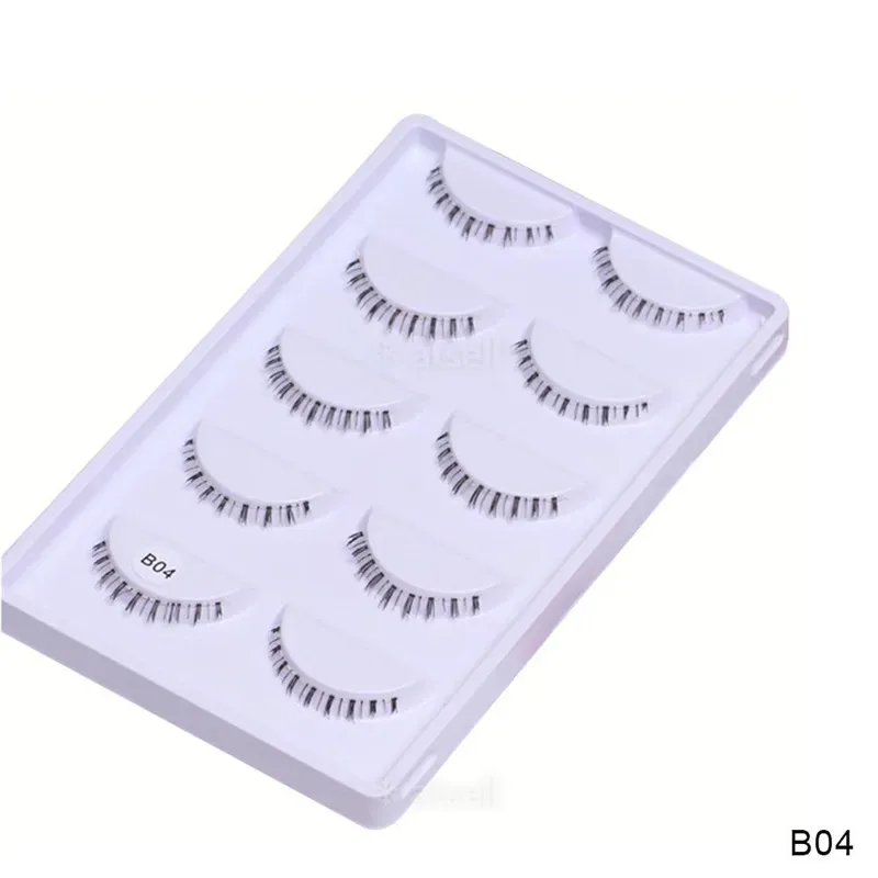 5 Pairs Lower Eyelashes Pack 8 Different Styles Under Eye Lashes Soft Lower Eyelashes 100% Handmade Clear Band Bottom Lashes