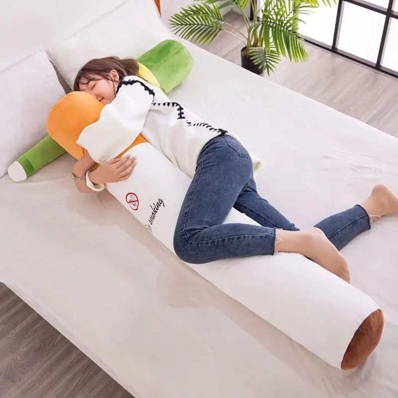30-110cm Creative Smoking Cylindrical Sleeping Cushion Cigarette Pillow Smulation Plush Toys Fashion Boyfriend Birthday Gift