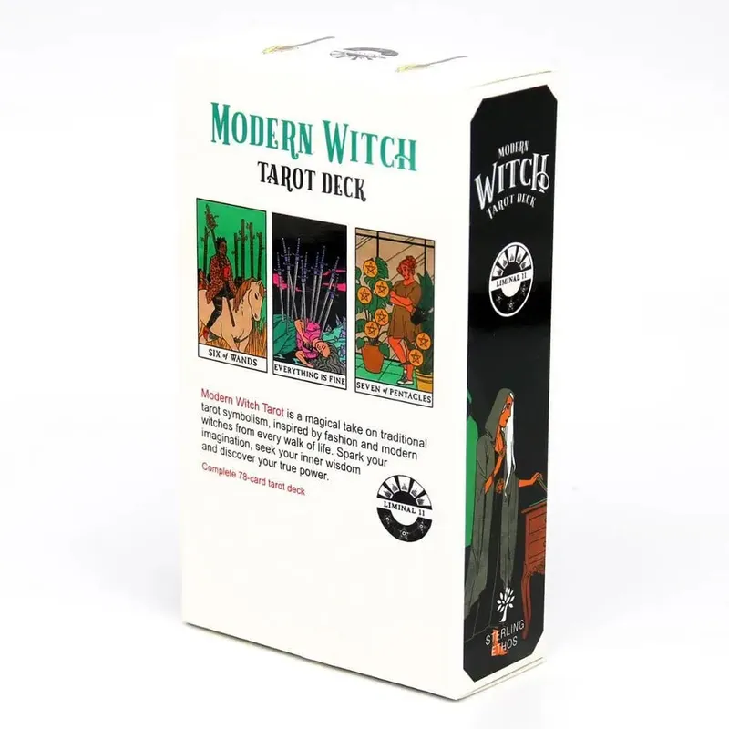 Modern Witch Tarot Deck English Version Tarot Card Deck Board Game PDF Guidebook Divination Fate for Women Girls Personal Use
