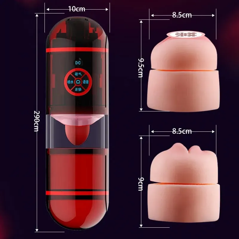 6 ngôn ngữ Giọng Nói BF/Âm Đạo Nam Masturbator Cốc Lưỡi Tự Động Liếm Dương Vật Túi Âm Hộ Sâu Họng Quan Hệ Tình Dục Bằng Miệng Đồ Chơi Người Đàn Ông