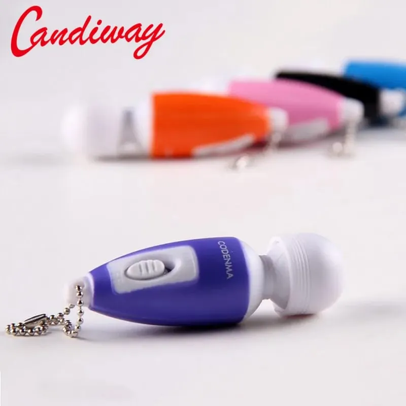 3pcs Mini Magic Wand Face Massage clitoris GSpot tiny AV Vibrator Secret Solo masturbation Keychain pocket Sex Toys For women