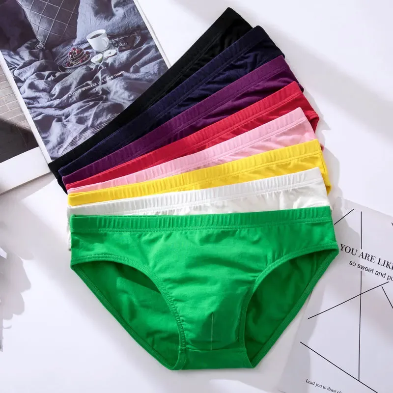 5pcs Men's Underwear Male Solid Briefs Underpants for Men Brief Cotton Adult Panties Mens Bikini Pant Men Sexy Slip Hombre 1805