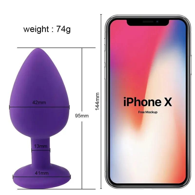 S/M/L 100%Silicone Butt Plug Anal Plugs Unisex Sex Stopper 3 Different Size Adult Toys for Men/Women Anal Trainer For Couples SM