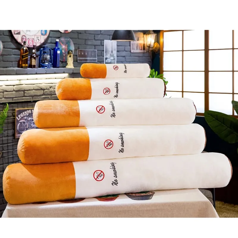30-110cm Creative Smoking Cylindrical Sleeping Cushion Cigarette Pillow Smulation Plush Toys Fashion Boyfriend Birthday Gift