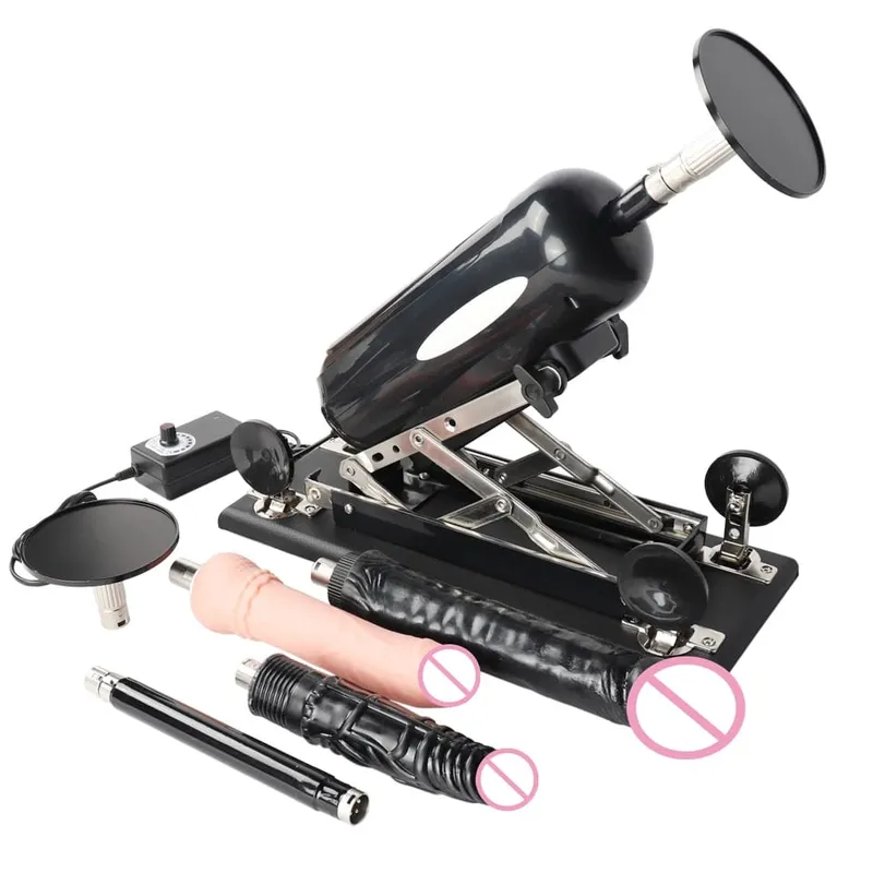 Telescopic Sex Machine Thrust เครื่อง Dildo ขนาดใหญ่ Dildo สำหรับผู้ชายและผู้หญิง Masturbation Sex ของเล่น