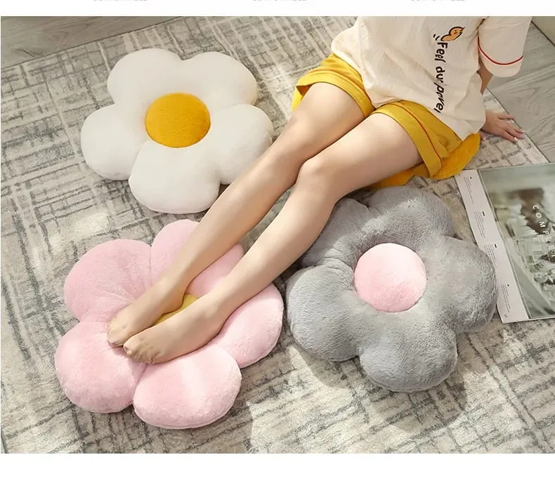 Cute Flower Plush Pillow Stuffed Soft Plant Flower Throw Pillow Cushion Home Sofa Decoration Pillow