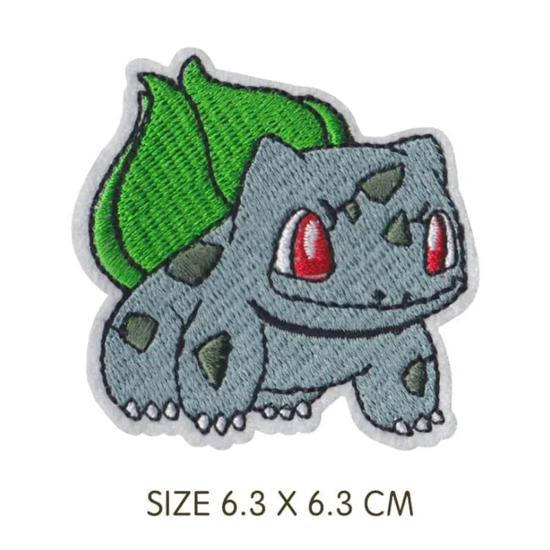 30 Style Cloth Patch Pikachu Charizard Clothes Stickers Sew on Embroidery Patches Applique Iron on Clothing Cartoon DIY Garment