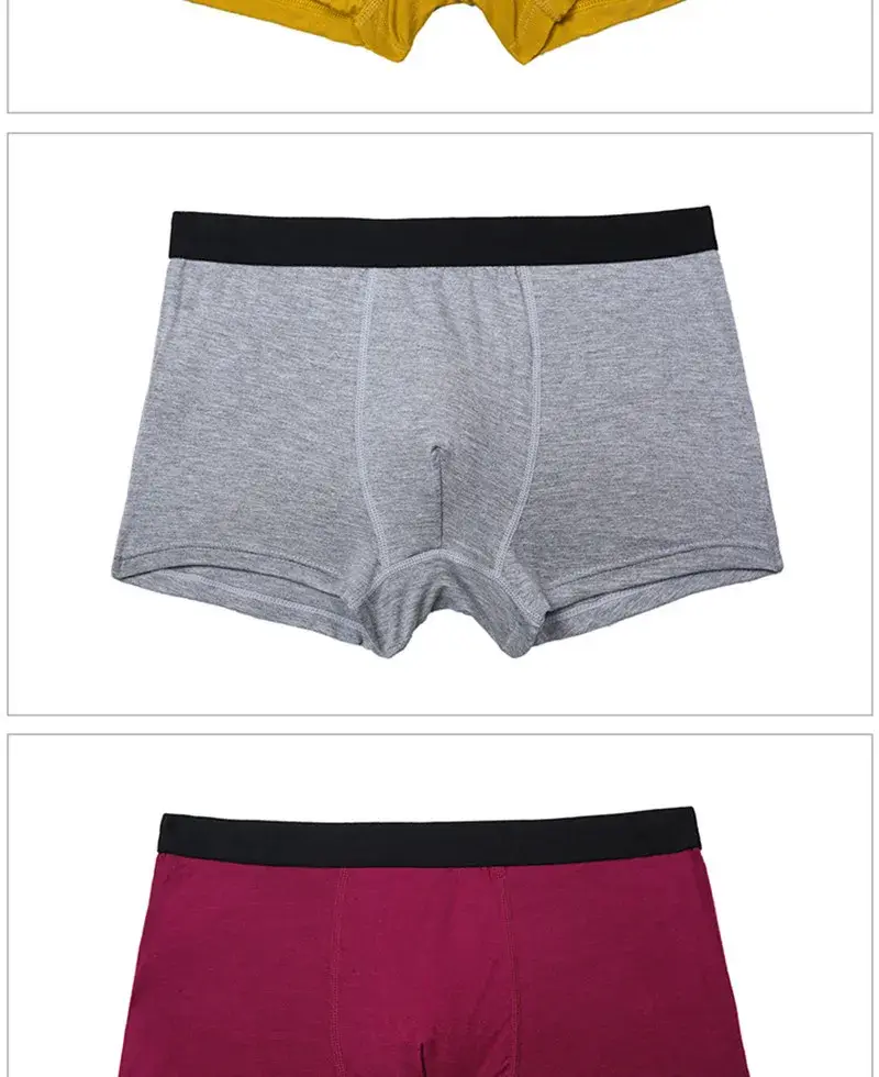 6pcs/Set Black Boxer Men Underwear Bamboo Men's Panties Shorts Breathable Underpants Man Comfortable Sexy Boxers & Briefs Men — image 11