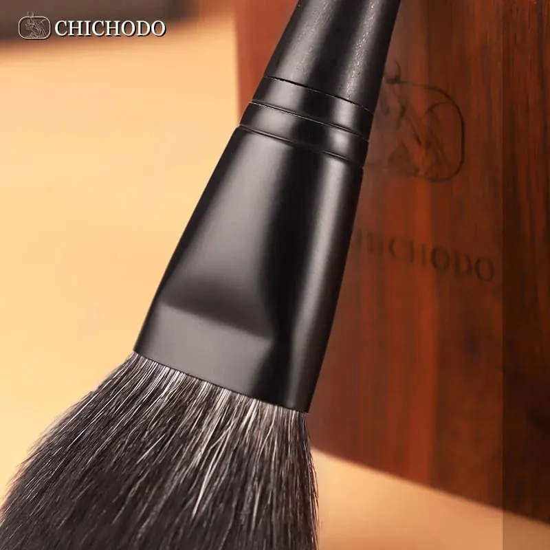 Makeup Brush-Luxurious Professional Black 11 Ebony Brushes Set-High Level Fox&Goat&Pony&Synthetic Hair Cosmetic Tools — image 5
