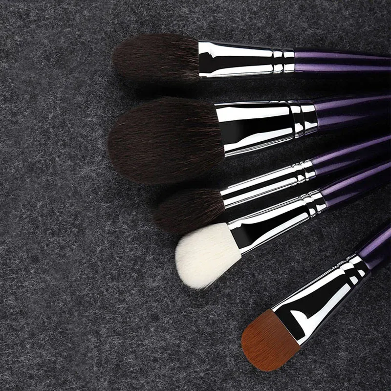 Professional Handmade Make Up Brush Kit Powder Contour Eye Shadow Brush Soft Saikoho Goat Hair Makeup Brushes Set