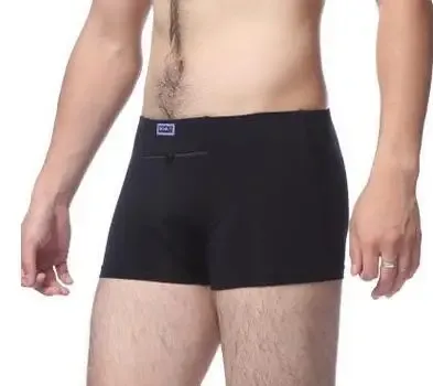 Dropshipping Panlalaking panloob na panlaban sa pagnanakaw malaking bulsa Boxer apat na quarter na panlaban sa pagnanakaw na salawal, solong zipper Panty