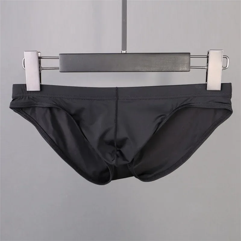 Men's Ice Silk Panties Sexy Underwear Man Briefs Ultra Thin Translucent Penis Pouch Low Waist Underpants Lingerie