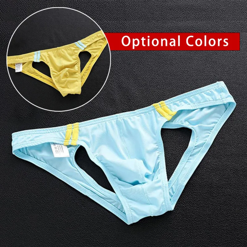Open Butt Underwear Men's T-Back G-String Briefs Jockstrap Panties Breathable Tangas Thong Lingerie Erotic Underpants