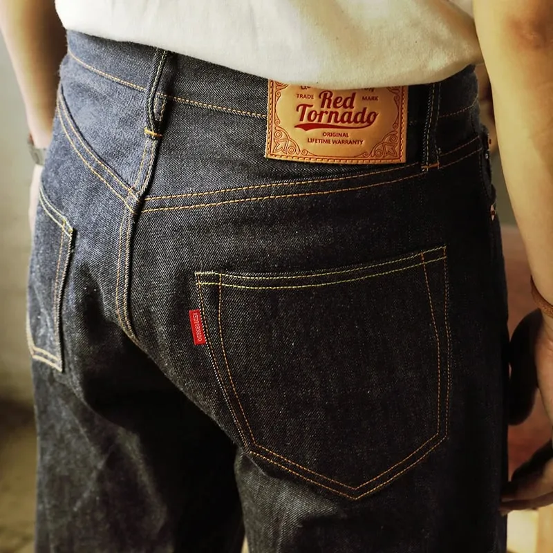 Red Tornado 55501 Men's Jeans 14oz Raw Selvedge Denim Pants for Men Loose Straight Fit