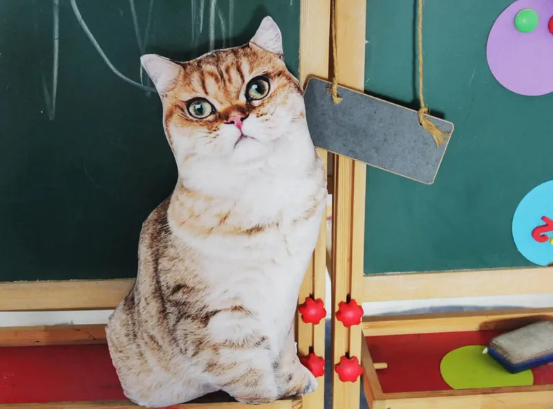 50 cm lebensechtes Plüsch-Katzenkissen, gefülltes 3D-Druck-Tierkatzen-Wurfkissen, Heimdekoration, Geschenk für Automenschen — image 10